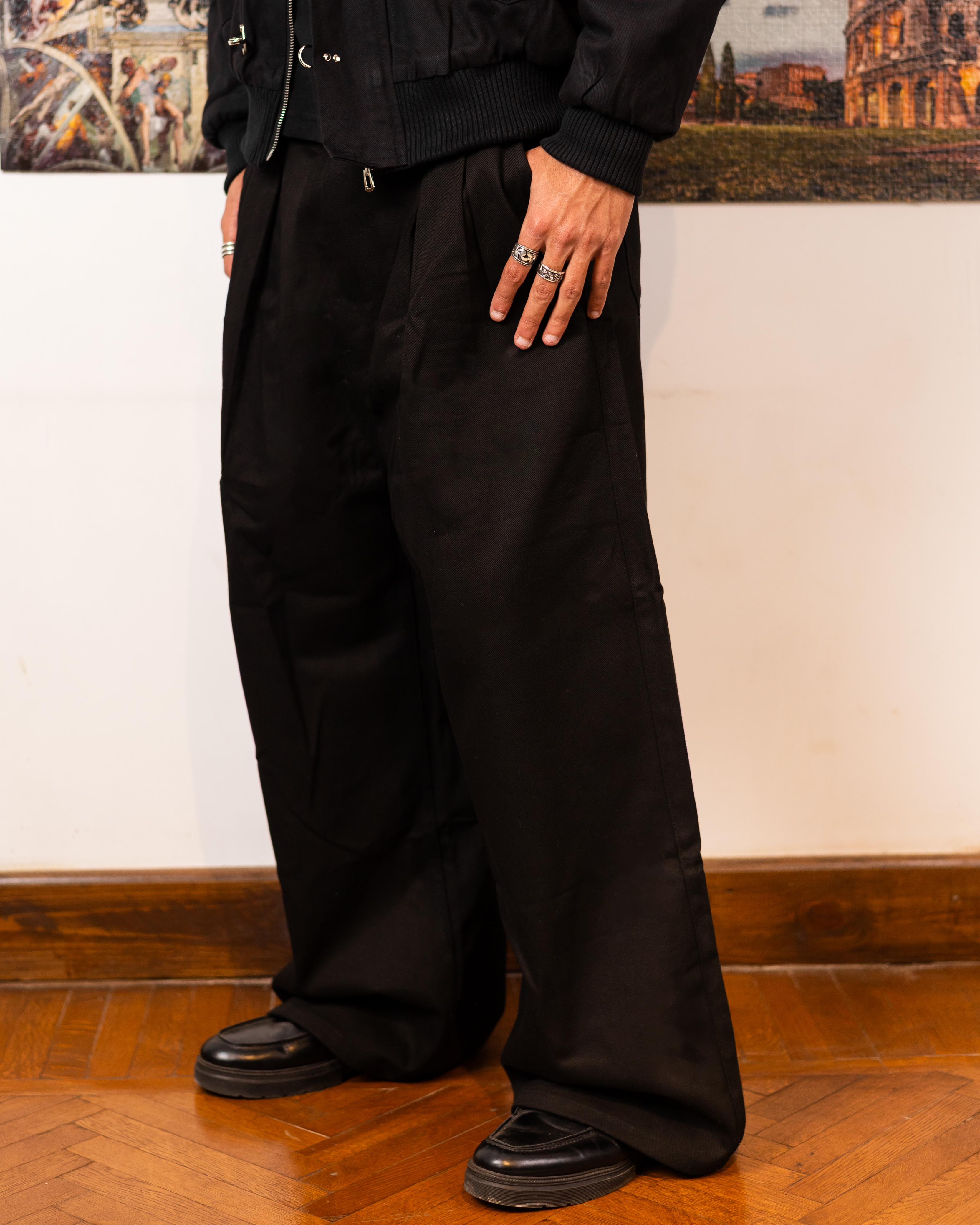 AZL double Pleated Pants Black